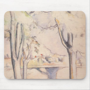 View Thru the Trees by Paul Cezanne, Vintage Art Mouse Pad
