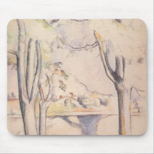View Thru the Trees by Paul Cezanne, Vintage Art Mouse Pad