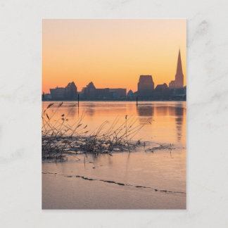 View to Rostock in sunrise Postcard