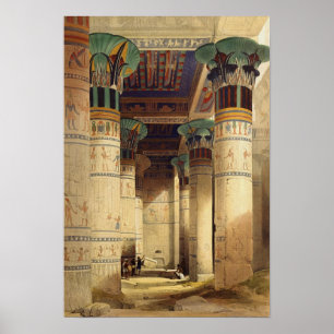 View under the Grand Portico, Philae Poster