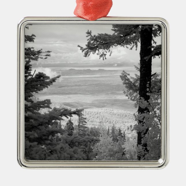 View west from crest of Sandia, Mountains, Metal Ornament (Front)