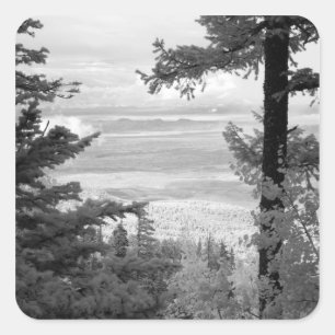View west from crest of Sandia, Mountains, Square Sticker