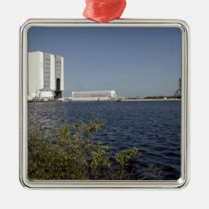 Viewed across the basin, Space Shuttle Atlantis Metal Tree Decoration