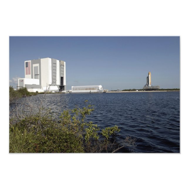 Viewed across the basin, Space Shuttle Atlantis Photo Print (Front)