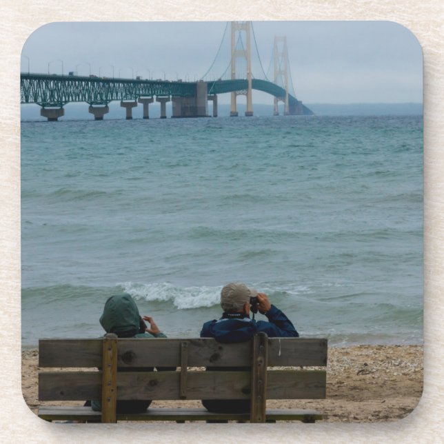 Viewing Mackinac Bridge Coaster (Front)