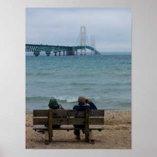 Viewing Mackinac Bridge Poster