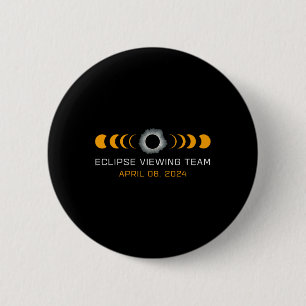 Viewing Team Funny Total Solar Eclipse Astronomy 6 Cm Round Badge