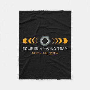 Viewing Team Funny Total Solar Eclipse Astronomy  Fleece Blanket