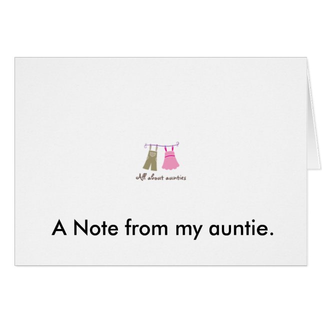 viewlogo.aspx, A Note from my auntie. (Front Horizontal)