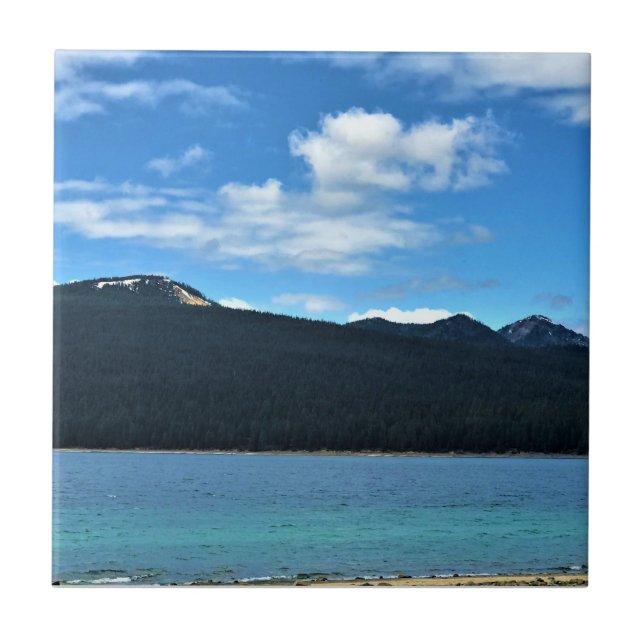 Views at Crescent Lake, Oregon Ceramic Tile (Front)