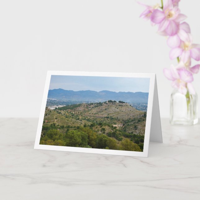 Views from Lliria, Valencia, Spain Card (Orchid)