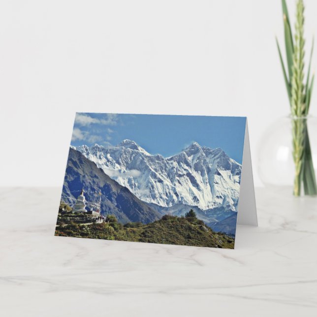 Views from Nepal on way to MOUNT EVEREST Holiday Card (Front)