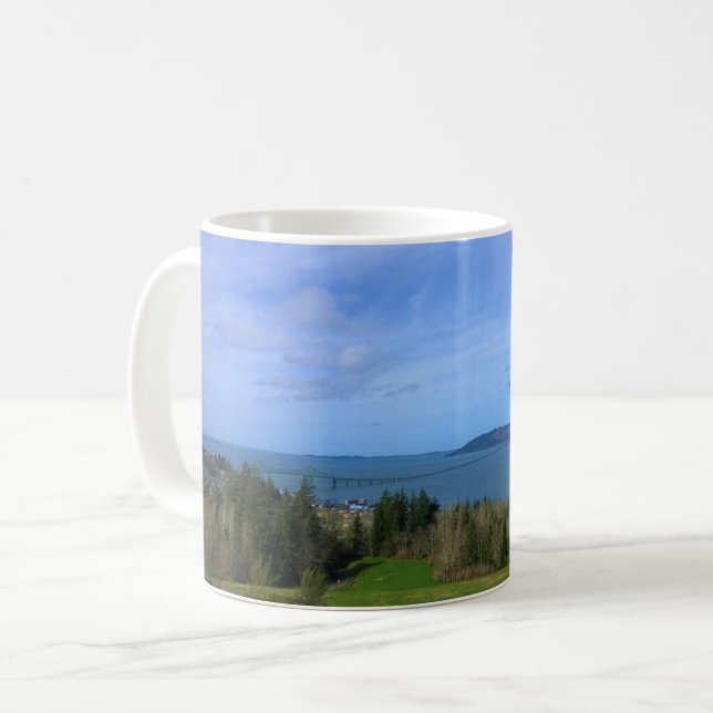 Views from the Astoria Column, Oregon Coffee Mug (Front Left)