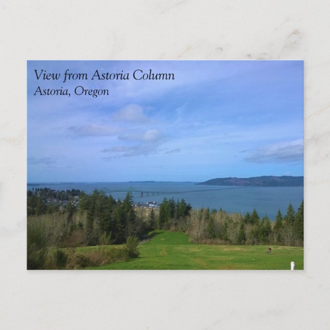Views from the Astoria Column, Oregon Postcard (Front)