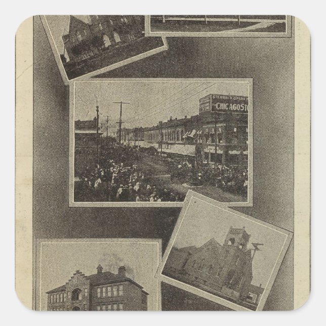 Views, La Grande, Oregon Square Sticker (Front)