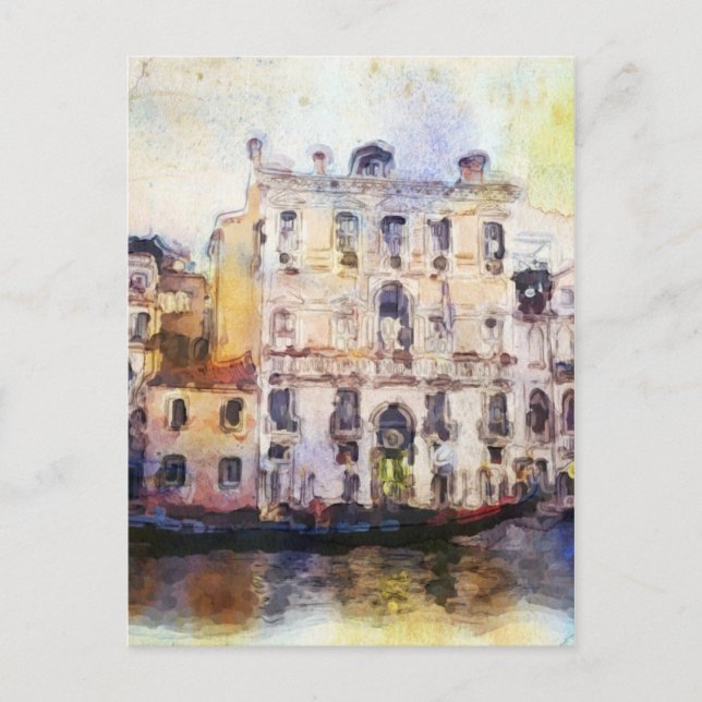 Views od Venice made in artistic watercolor Postcard (Front)