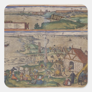Views of Cadiz Square Sticker