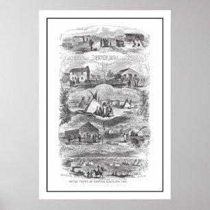 Views of Denver 1859 Poster