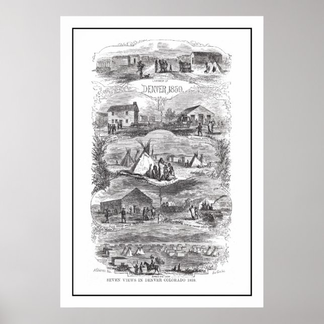 Views of Denver 1859 Poster (Front)
