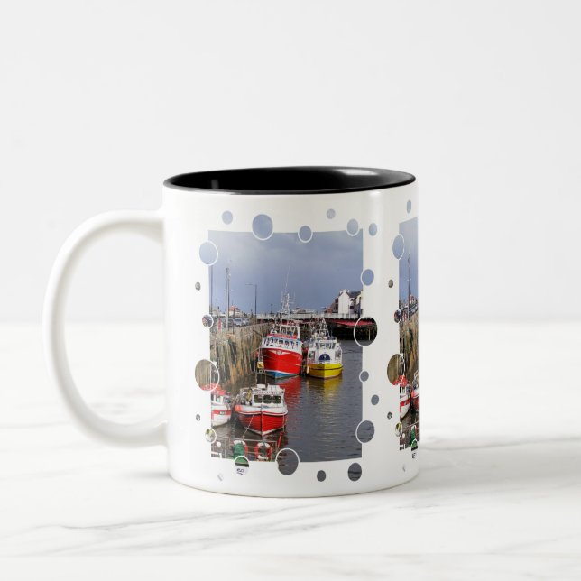 VIEWS OF ENGLAND Two-Tone COFFEE MUG (Left)