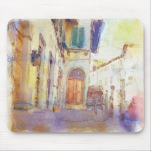 Views of Florence made in artistic watercolor Mouse Pad