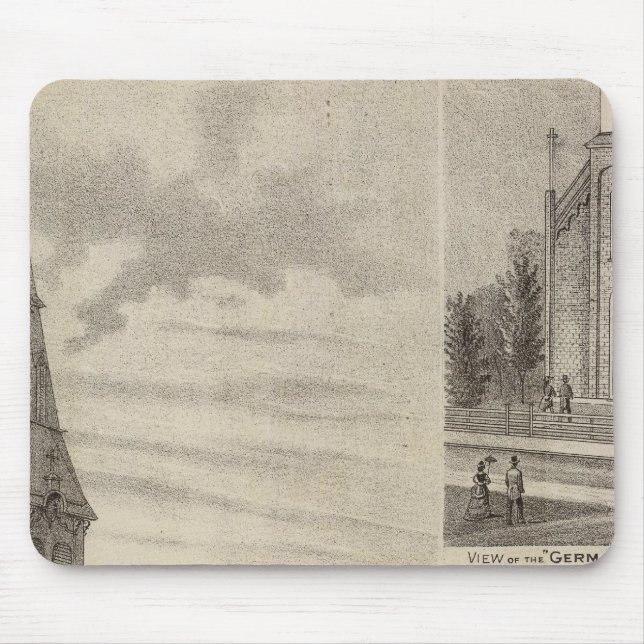 Views of German Catholic Churches in Minnesota Mouse Pad (Front)