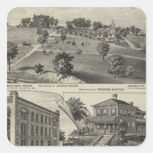 Views of Kansas City, Kansas Square Sticker