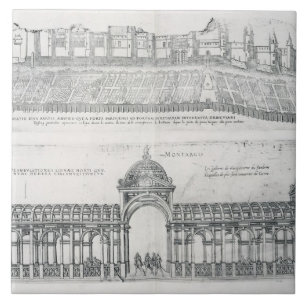 Views of Montargis, from 'Les Plus Belles Batiment Tile