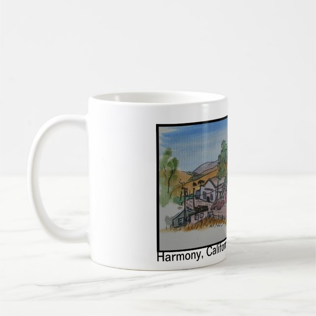 Views of San Luis Obispo, Harmony California Coffee Mug (Left)