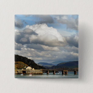 VIEWS OF WALES 15 CM SQUARE BADGE