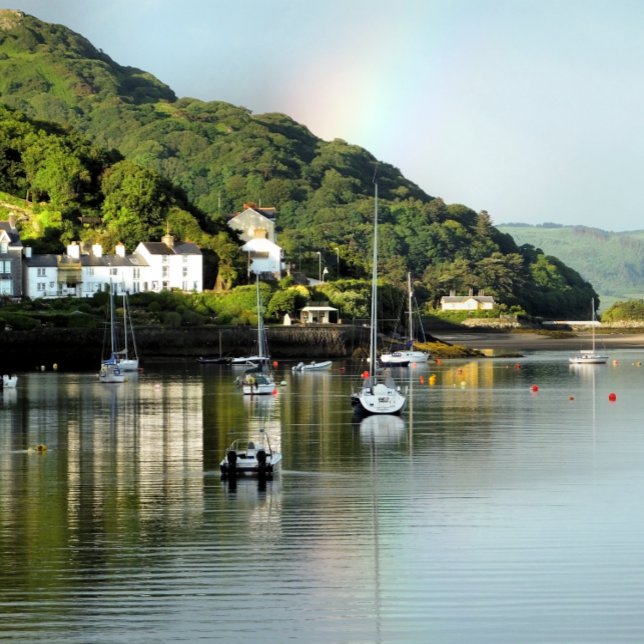 VIEWS OF WALES BOTTLE OPENER (After a day of rain, the sun finally comes out and a rainbow appears in the sky.)
