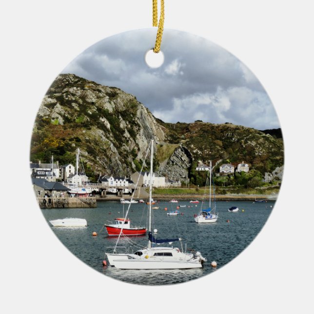 VIEWS OF WALES CERAMIC TREE DECORATION (Front)