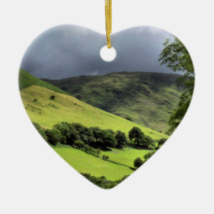 VIEWS OF WALES CERAMIC TREE DECORATION