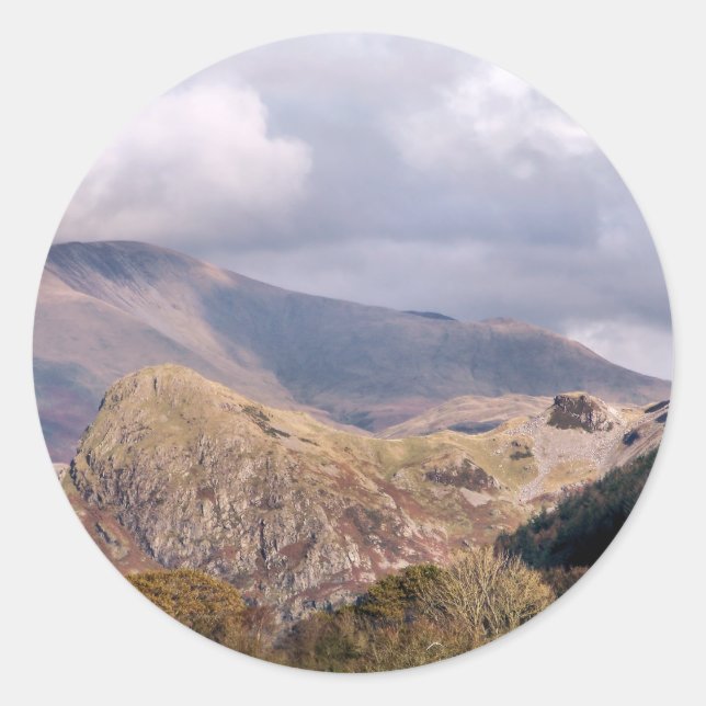 VIEWS OF WALES CLASSIC ROUND STICKER (Front)