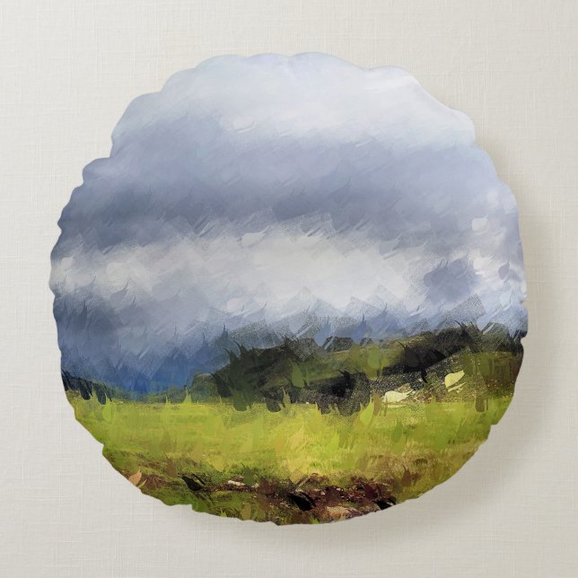 VIEWS OF WALES ROUND CUSHION (Front)