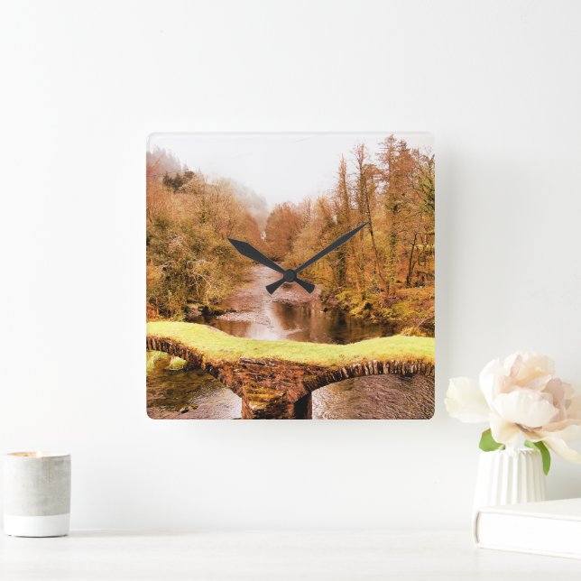 VIEWS OF WALES SQUARE WALL CLOCK (Home)