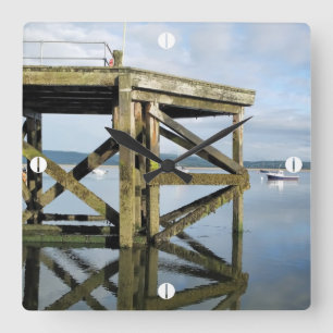 VIEWS OF WALES SQUARE WALL CLOCK