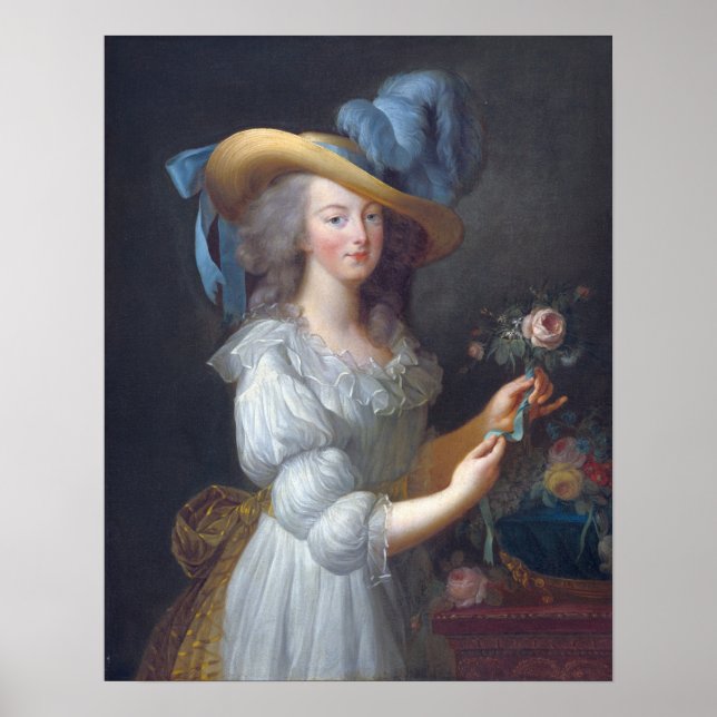 Vigée Le Brun - Marie Antoinette In Muslin Dress Poster (Front)