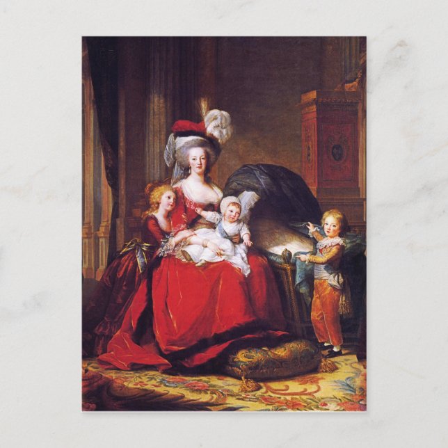 Vigée-Lebrun - Marie Antoinette and her children Postcard (Front)