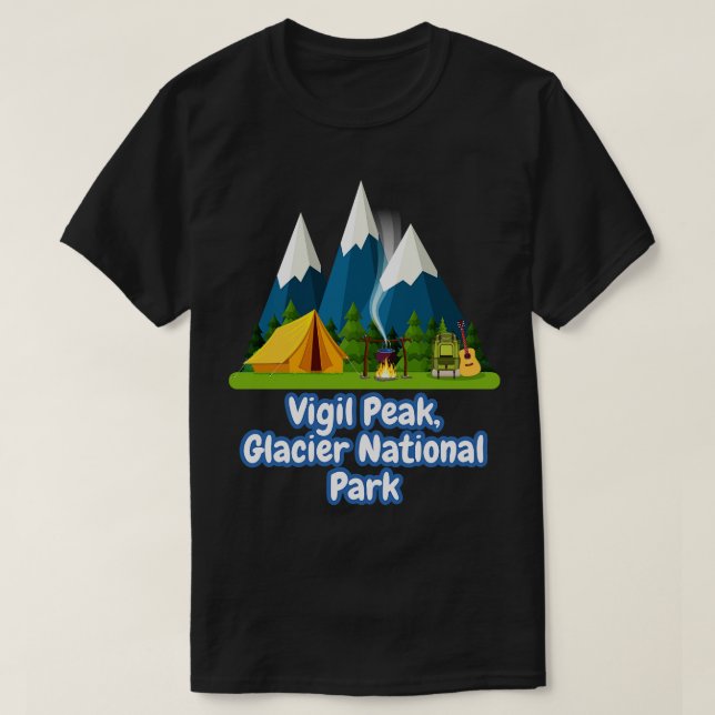 Vigil Peak Glacier National Park T-Shirt (Design Front)