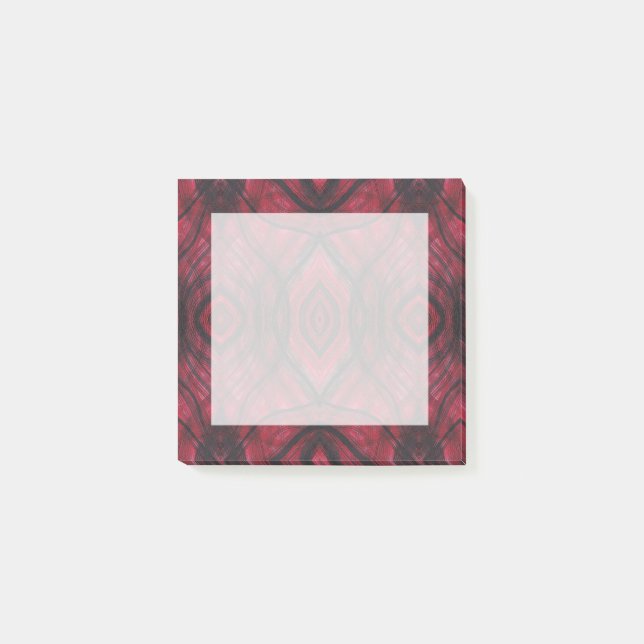 Vigilance Red Abstract Watercolor Art Post-it Notes (Front)