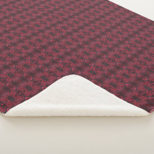 Vigilance Red Abstract Watercolor Art Sherpa Blanket