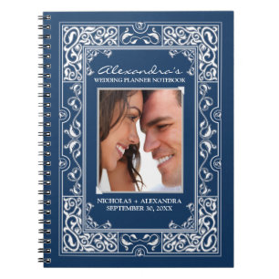 Vignette Bride's Wedding Planner Notebook (navy)