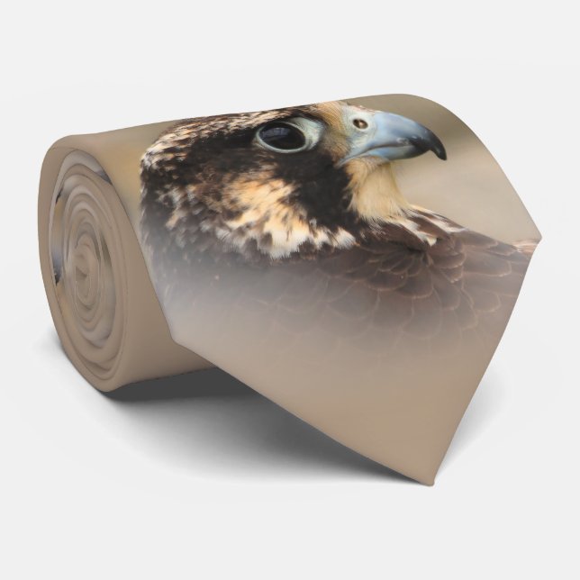 Vignetted Profile of a Peregrine Falcon Tie (Rolled)