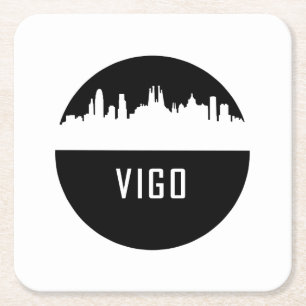 Vigo cities of Spain Square Paper Coaster