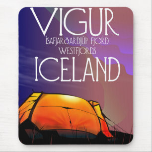 Vigur Ísafjarðardjúp fjord in Westfjords Iceland Mouse Pad