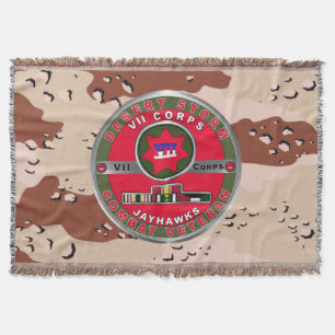 VII Armoured Corps Desert Storm Veteran Throw Blanket