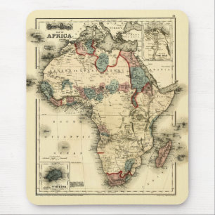 Viintage 1874 Map of Africa Antique African Print Mouse Pad