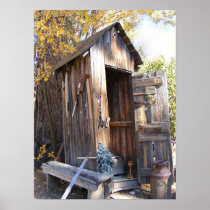 VIintage Out House Poster