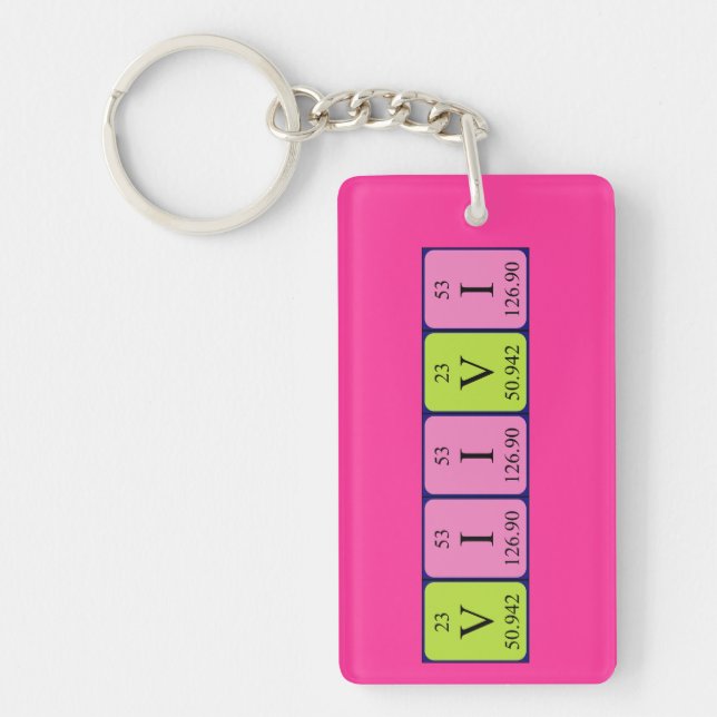 Viivi periodic table name keyring (Front)